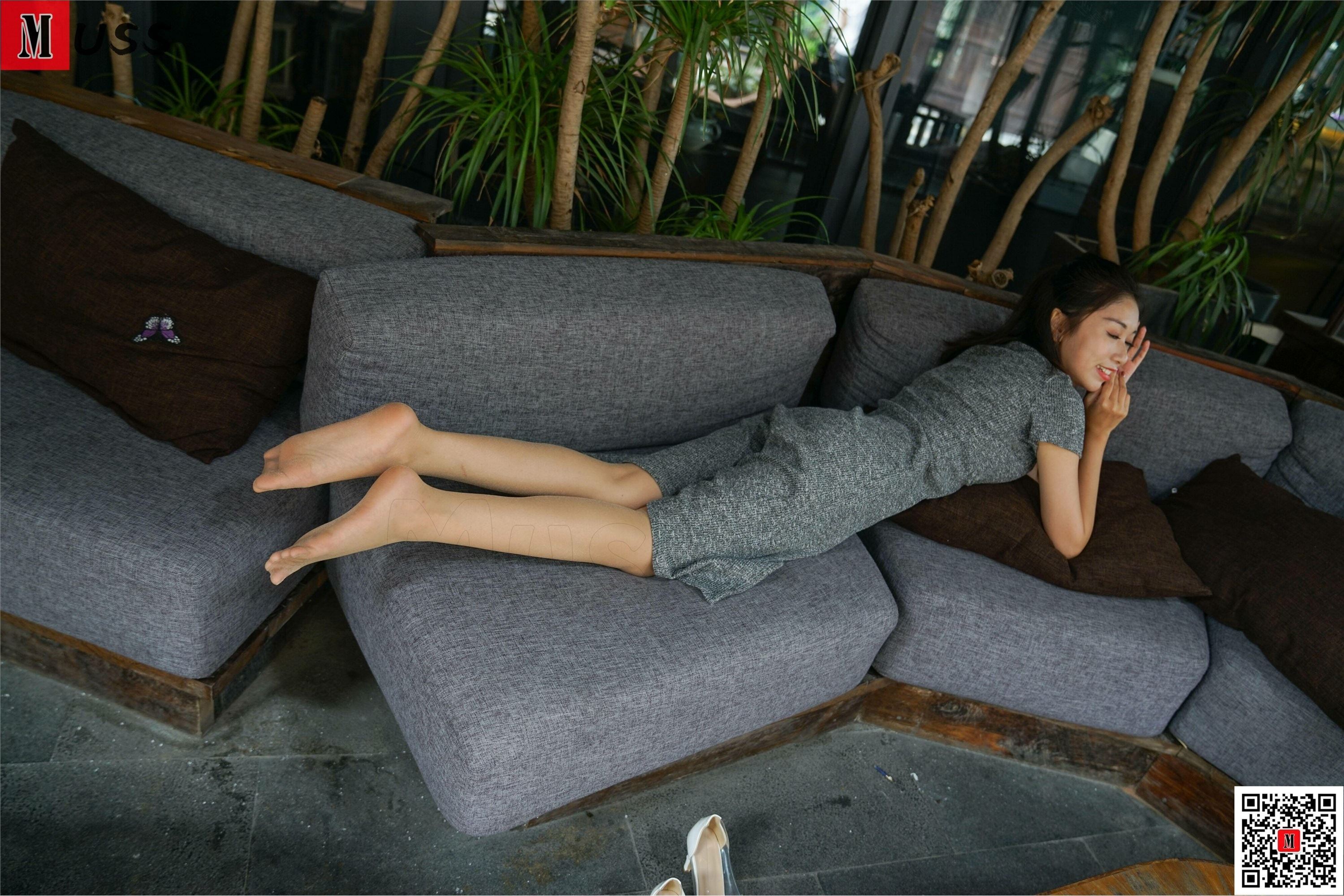 MussGirl慕丝女郎  NO.181 灰色连衣裙肉丝